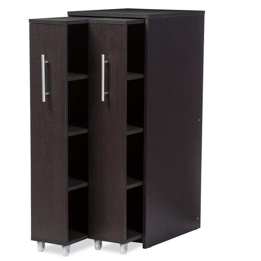 Amazon.com: Baxton Studio Lindo Wood Bookcase with Two Pulled Out